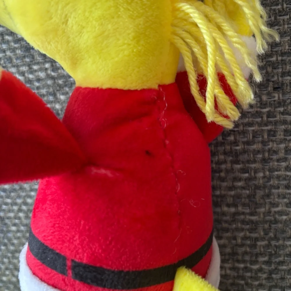 Peanuts Woodstock Santa Dog Toy Plush 9 Inch Squeaker Never Used